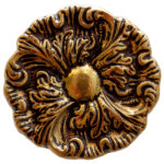 SOLID BRASS CURTAIN HOLDBACK 1102 COL: GOLD (65MM)