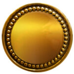 SOLID BRASS CURTAIN HOLDBACK 1180 COL: GOLD (95MM)