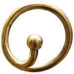 SOLID BRASS CURTAIN HOLDBACK 1219 COL: GOLD (130MM)