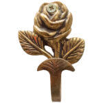 SOLID BRASS CURTAIN HOLDBACK 37461 GOLD(100MM)