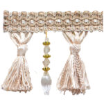 FRINGES WITH CRYSTAL 8750 COL: CREAM (105MM)
