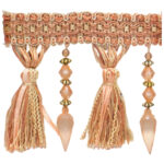 FRINGES WITH CRYSTAL 8750 COL: DK PEACH (105MM)