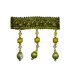 MELIA BEADS FRINGES 88335 COL: GREEN (80MM)