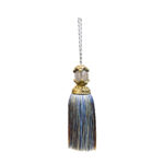 CRYSTAL KEY TASSEL T018 COL: BLUE (290MM)