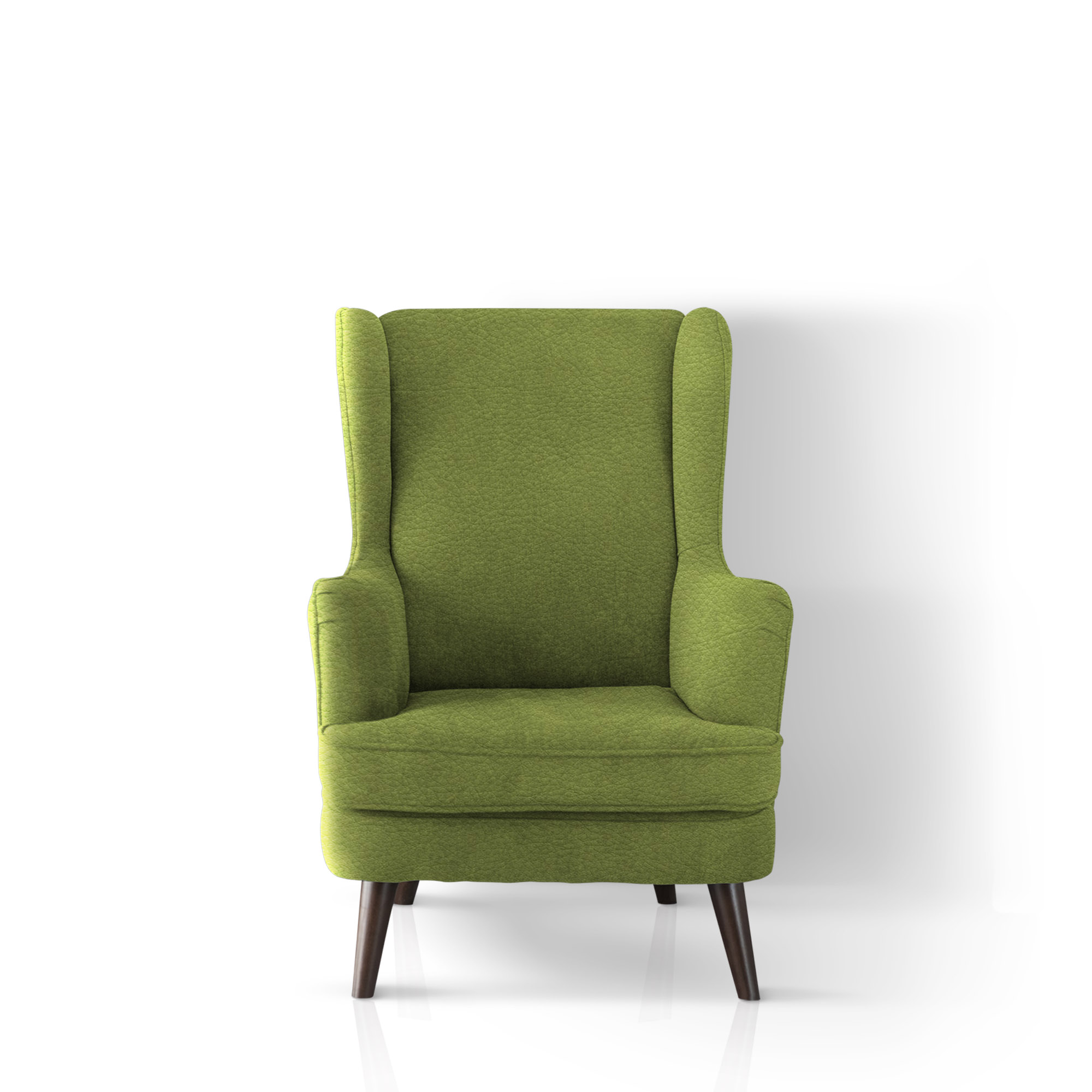 Empty living room with blue sofa, plants and table on empty whit UPHOLSTERY UP8680 - Image 1