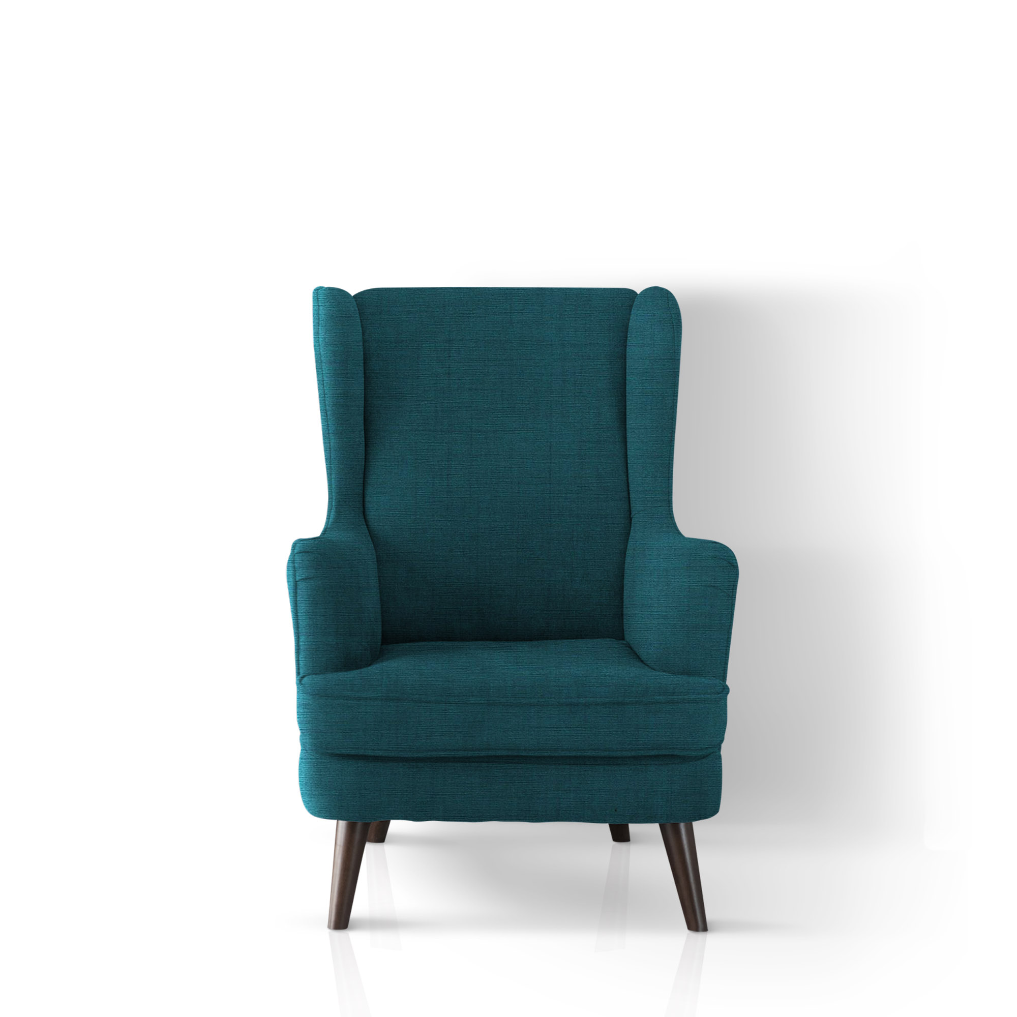 Empty living room with blue sofa, plants and table on empty whit UPHOLSTERY UP8810 - Image 1