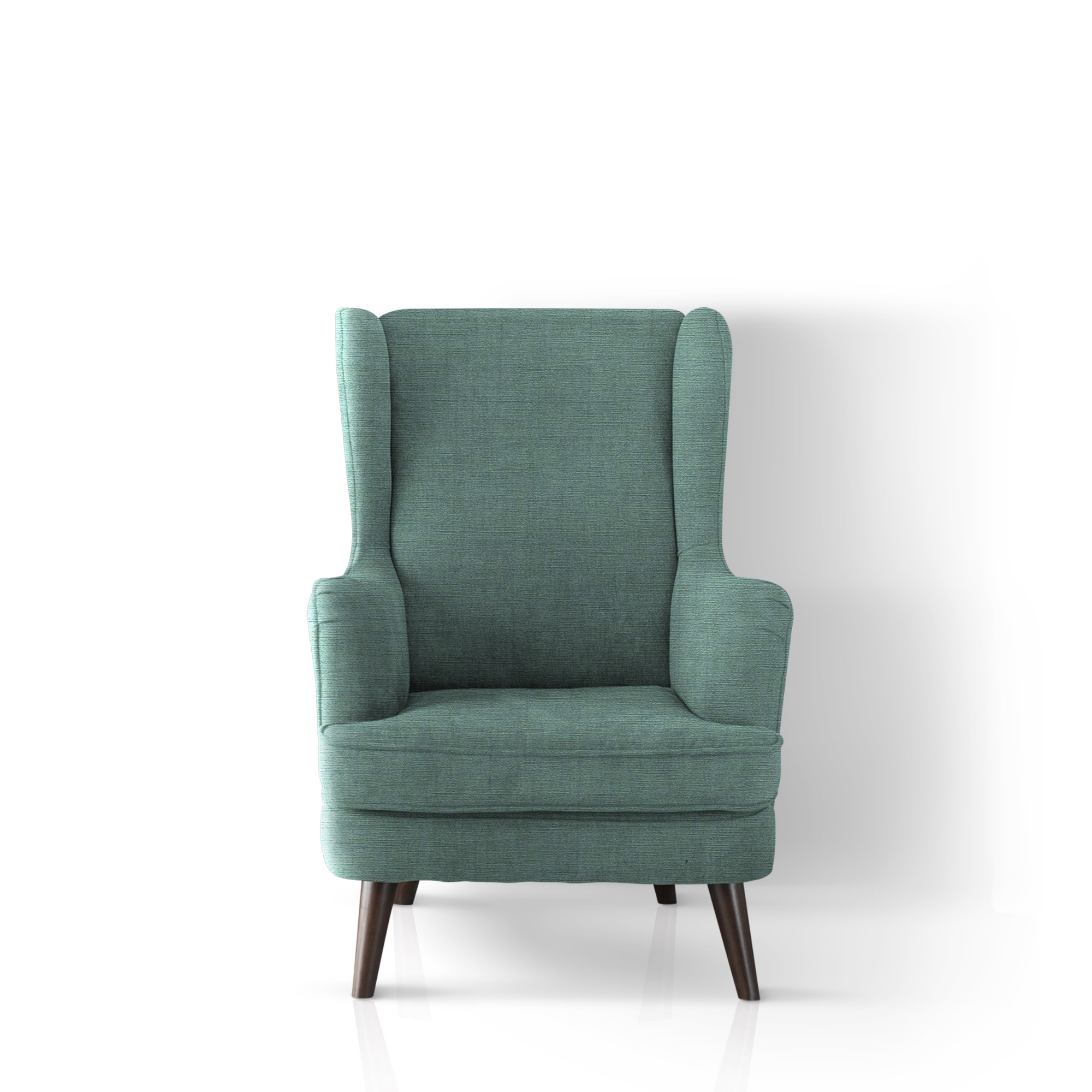 Empty living room with blue sofa, plants and table on empty whit UPHOLSTERY UP8814 - Image 1