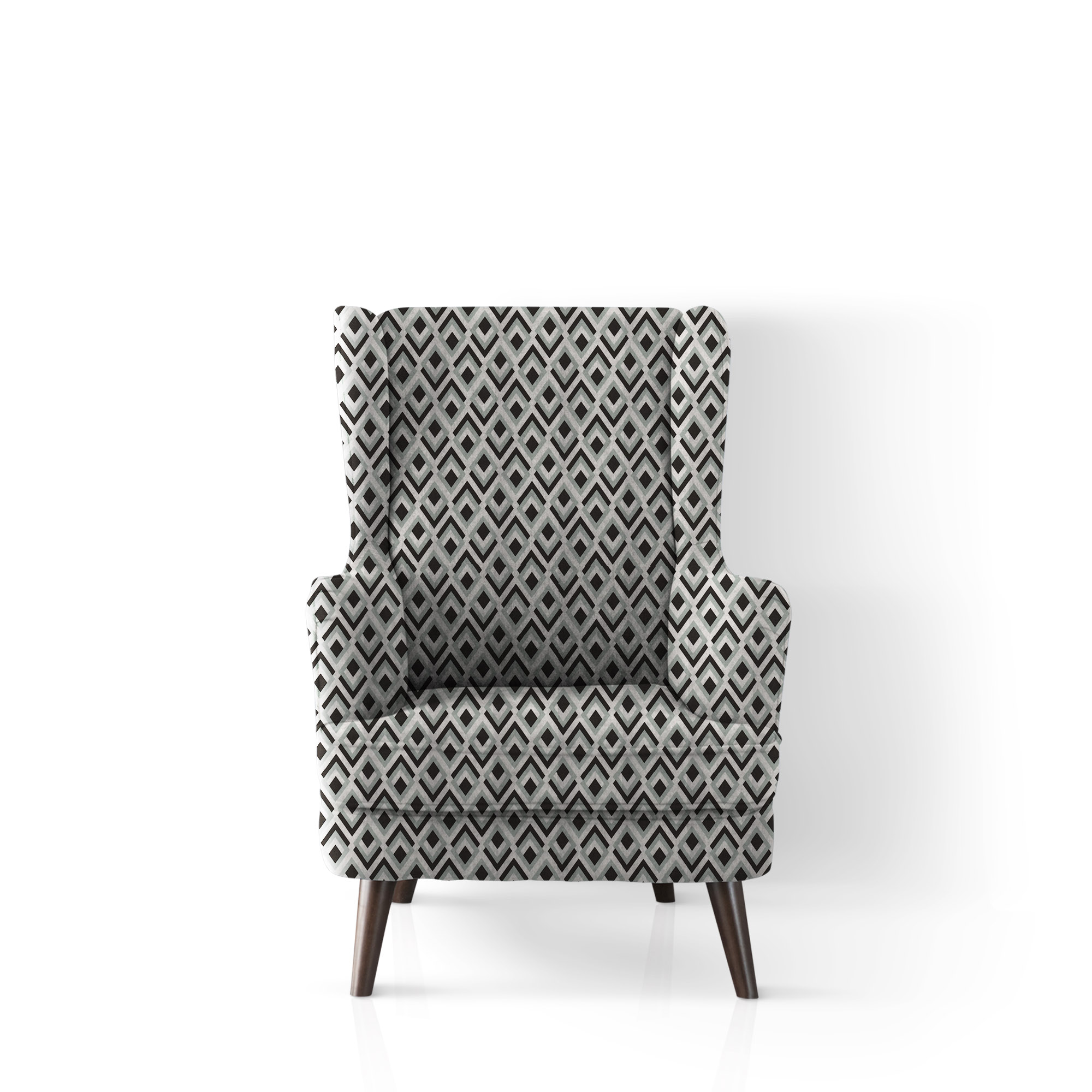 Empty living room with blue sofa, plants and table on empty whit UPHOLSTERY UP8972 - Image 1